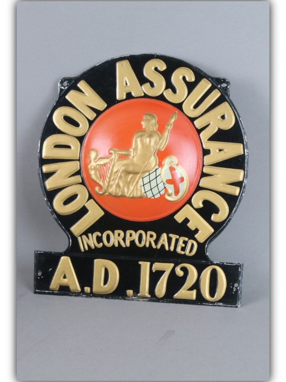 Vintage London Assurance embossed tin sign